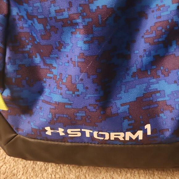 Under Armour Storm 1 Blue & Black Camo Backpack - Picture 3 of 11